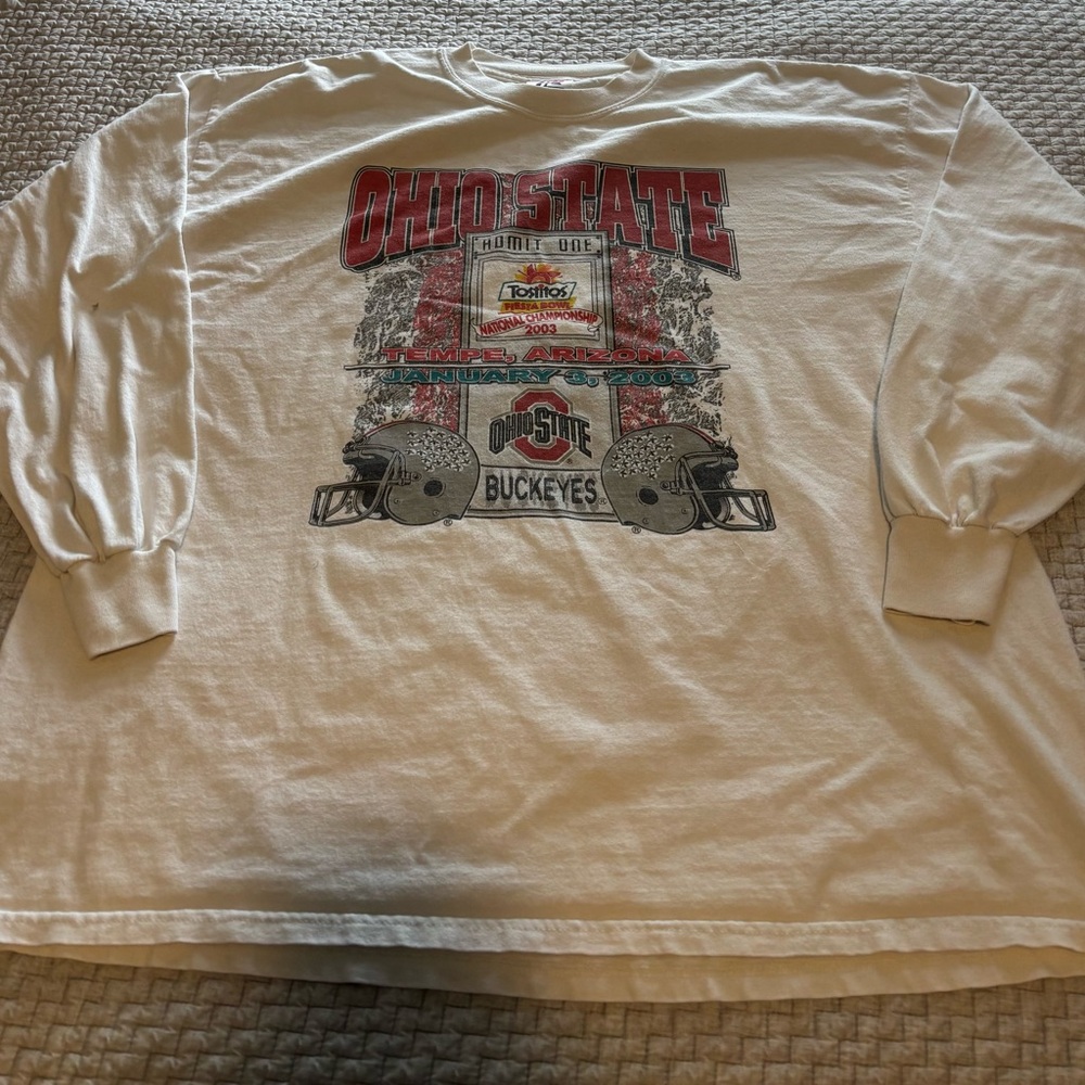 Vintage Ohio State Fiesta Bowl 2003 National Championship Long Sleeve Size XXL